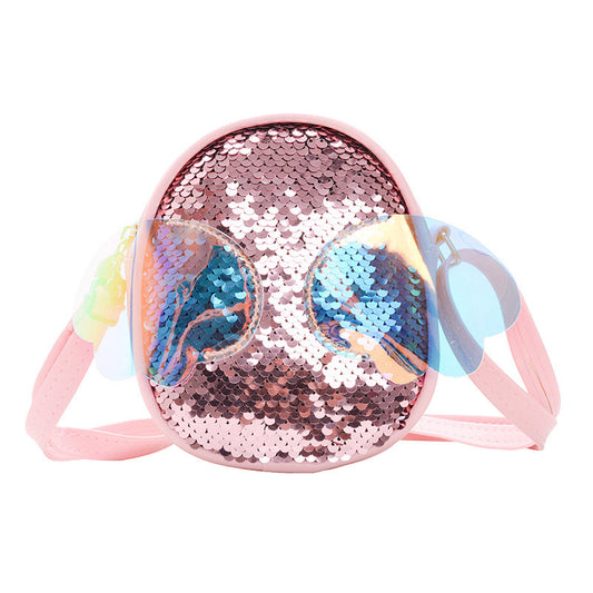 Children’s PU Crossbody Bag | Mini Shoulder Bag with Sequin Design