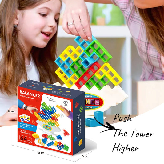 Balance Stacking Board Game – Tower Block Toy for Kids & Therapists