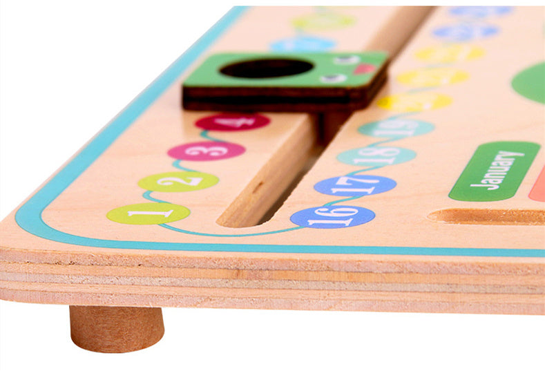Montessori Wooden Weather & Time Learning Calendar – Educational Toy for Kids