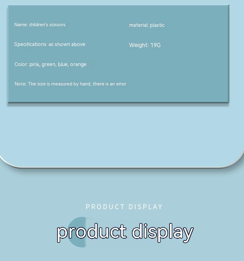 Children's Safety Scissors Plastic Color Scissors Student Handmade DIY Scissors