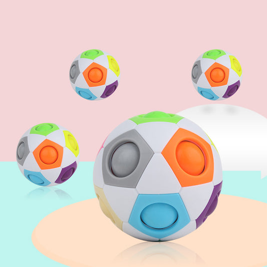 Rainbow Ball Puzzle | High-Elasticity & Fall-Resistant Brain Teaser