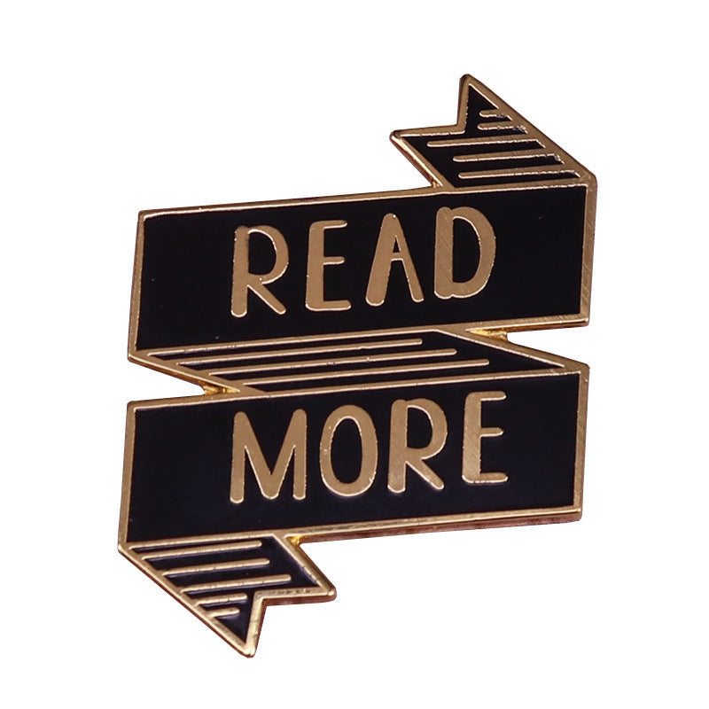 Read More Books Brooch | Literary-Themed Metal Pin for Book Lovers