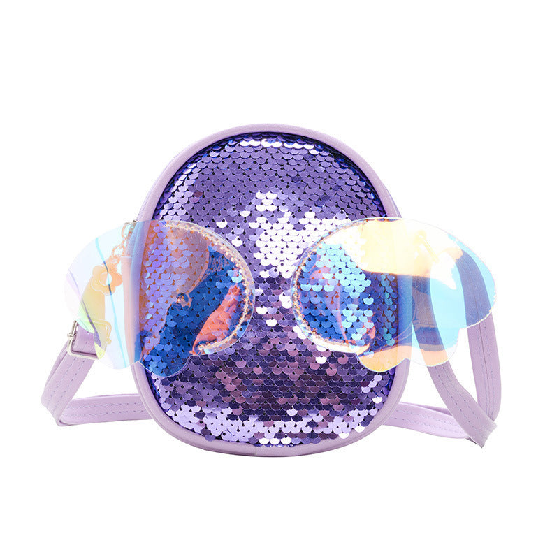 Children’s PU Crossbody Bag | Mini Shoulder Bag with Sequin Design