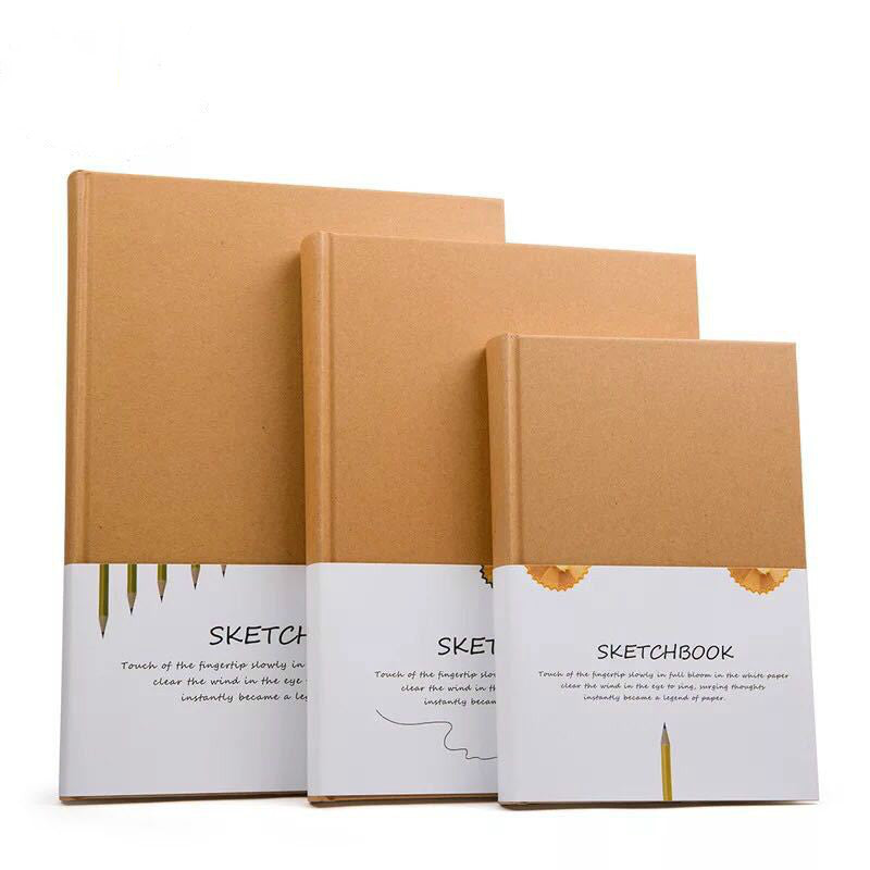 Hardcover Blank Sketchbook | Cowhide Cover Artist Notebook (A4, 16K, 32K)