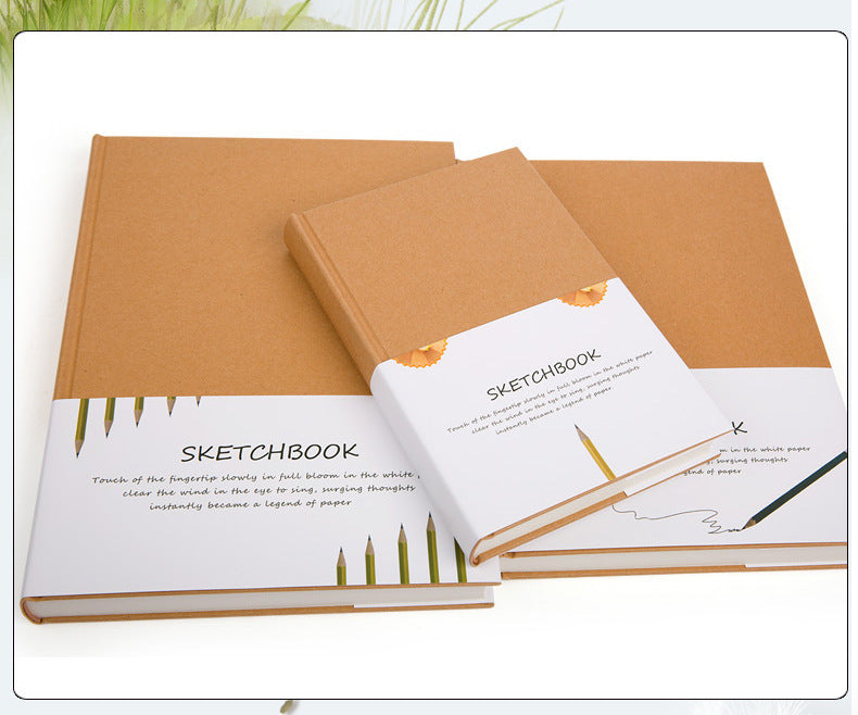 Hardcover Blank Sketchbook | Cowhide Cover Artist Notebook (A4, 16K, 32K)