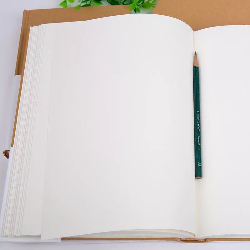 Hardcover Blank Sketchbook | Cowhide Cover Artist Notebook (A4, 16K, 32K)