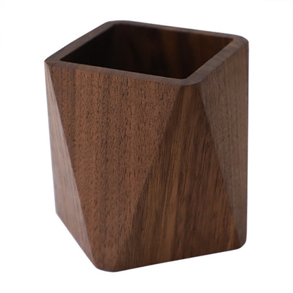 Wooden Pen Holder | Desk Storage Box for Office & Home Organization