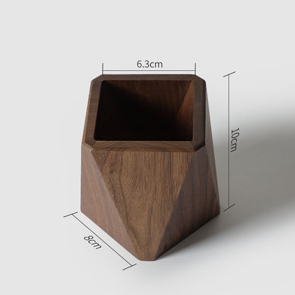 Wooden Pen Holder | Desk Storage Box for Office & Home Organization