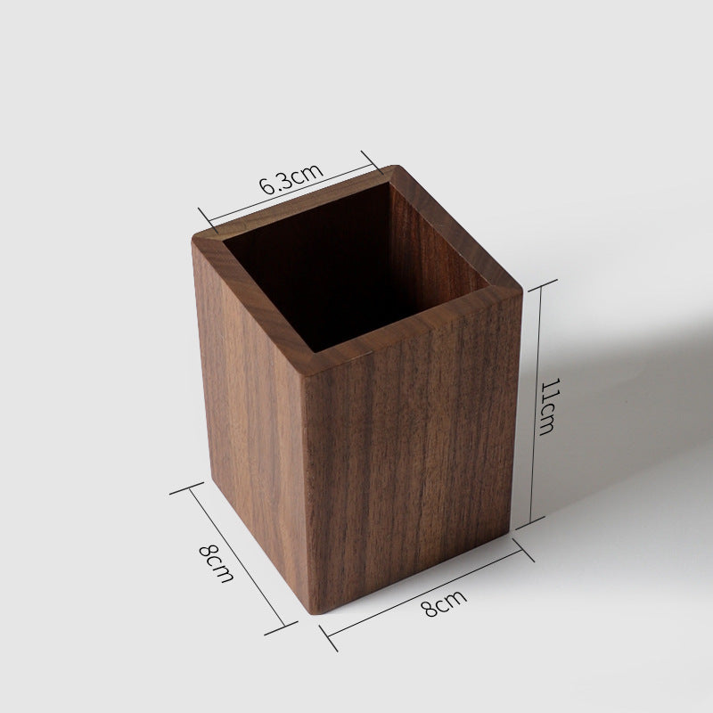 Wooden Pen Holder | Desk Storage Box for Office & Home Organization