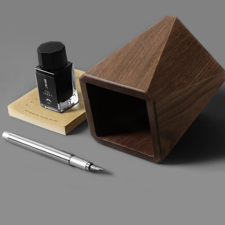 Wooden Pen Holder | Desk Storage Box for Office & Home Organization