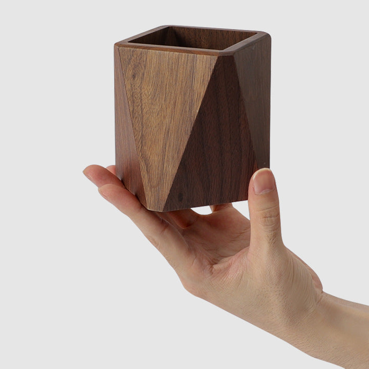 Wooden Pen Holder | Desk Storage Box for Office & Home Organization