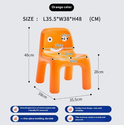 Children’s Learning Chair | Ergonomic Plastic Study Chair with Backrest