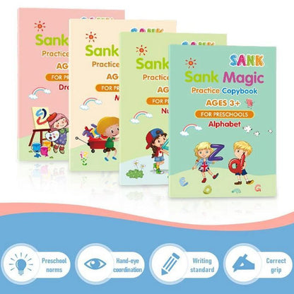 📝 Sank Magic Practice Copybook – Invisible Ink Tracing for Kinesthetic Letter Learning