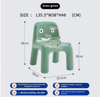 Children’s Learning Chair | Ergonomic Plastic Study Chair with Backrest