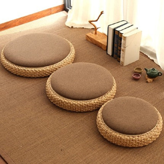 Mindfulness Meditation Cushion | Rattan Tatami Floor Mat for Yoga & Relaxation