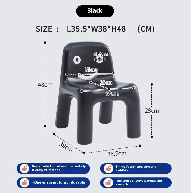 Children’s Learning Chair | Ergonomic Plastic Study Chair with Backrest