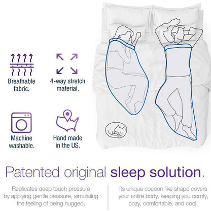 Cooling Sleep Aid Sleeping Bag | Sensory Compression Blanket for Deep Sleep