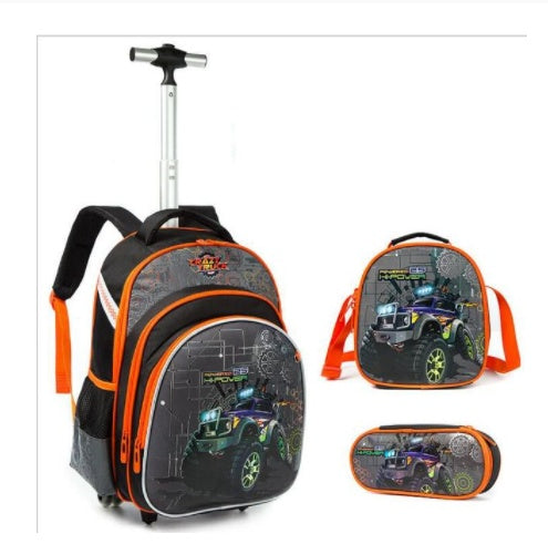 3-Piece Trolley Backpack Set for Kids | Waterproof & Durable School Bags