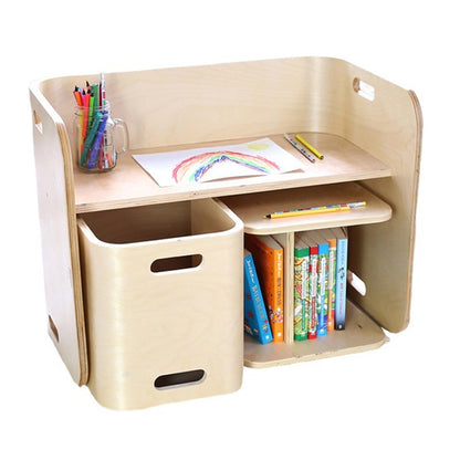 Compact Wooden Kids’ Learning Desk | Foldable Chairs for Easy Storage