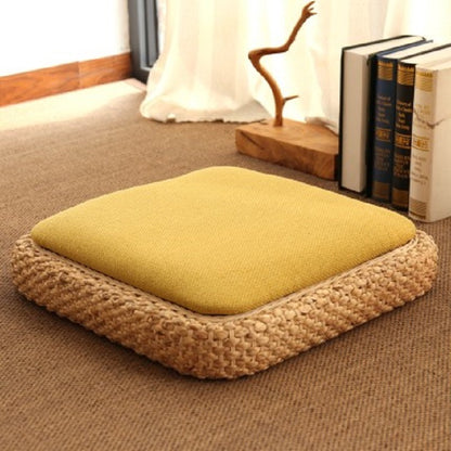 Mindfulness Meditation Cushion | Rattan Tatami Floor Mat for Yoga & Relaxation