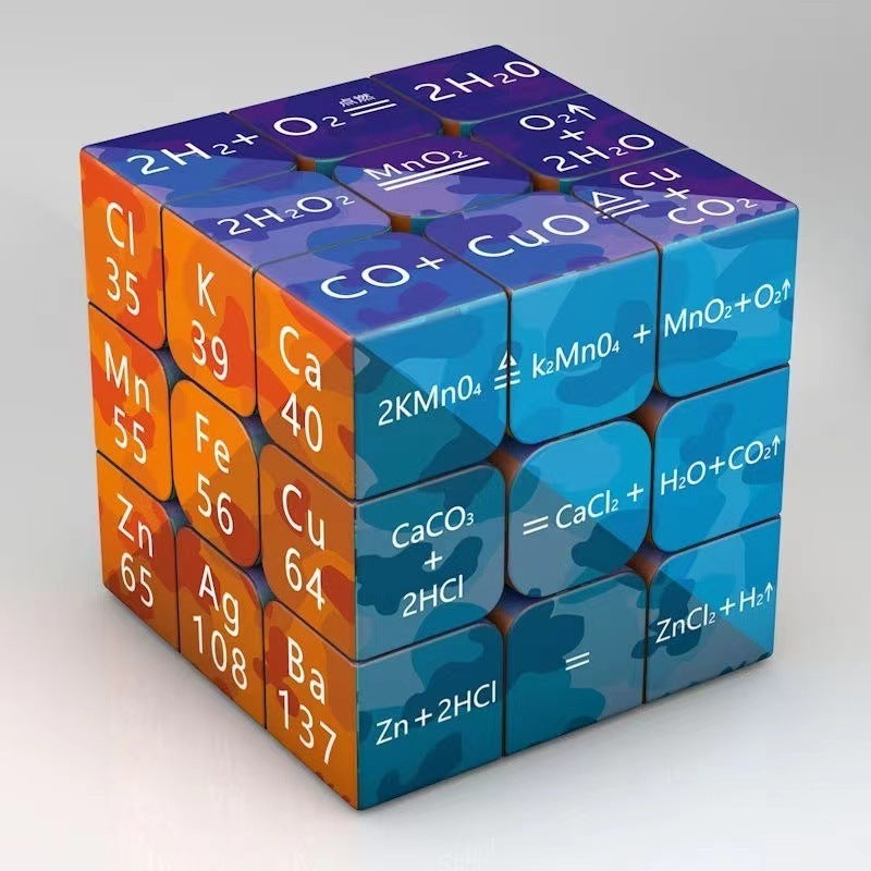 Chemical Elements Junior High School Mathematics Physics Peripheral Puzzle Third-order Rubik's Cube