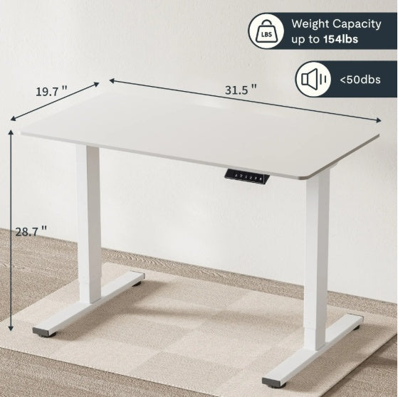 Electric Standing Desk | Adjustable Height Sit-Stand Desk for Home & Office