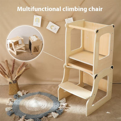 Montessori Toddler Learning Tower & Step Climbing Chair