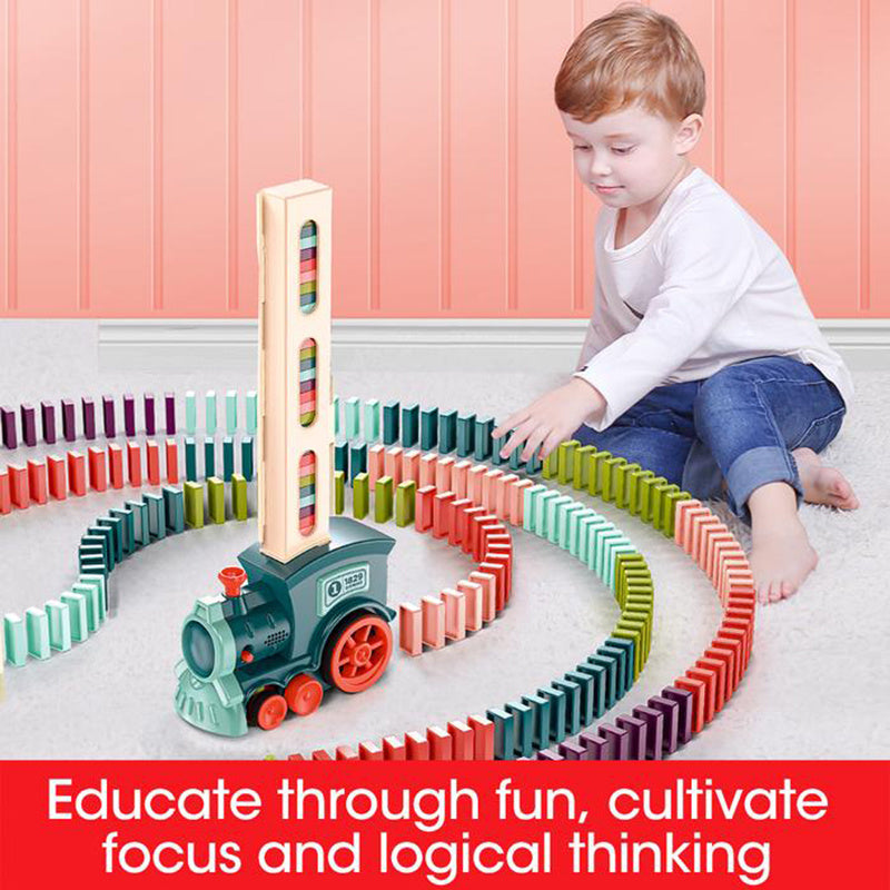 Domino Train Toy | Automatic Domino Placing Train for Kids