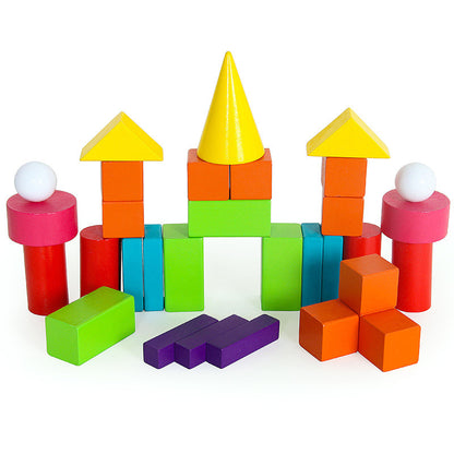 Montessori Wooden Vertical Building Blocks – STEM Learning & Creative Play