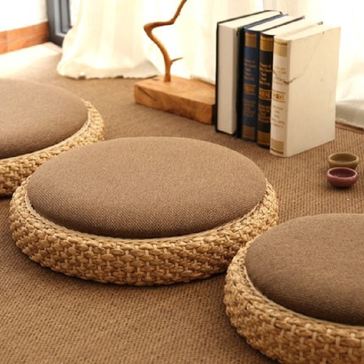 Mindfulness Meditation Cushion | Rattan Tatami Floor Mat for Yoga & Relaxation