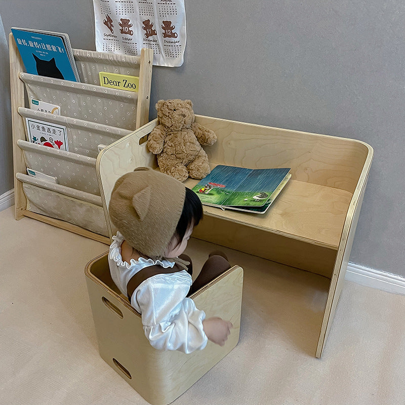 Compact Wooden Kids’ Learning Desk | Foldable Chairs for Easy Storage